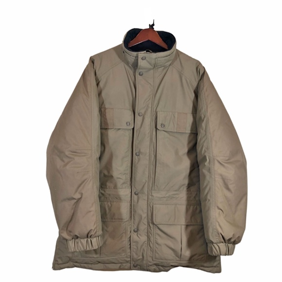 L.L.Bean Khaki Utility Parka Men's Size L - Picture 2 of 5